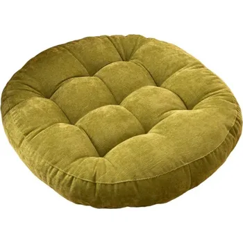 Polštář Meditační kulatý polštář na podlahu | sedák - Zelená,55 cm