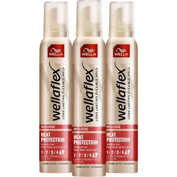 Stylingový přípravek Wellaflex Pěna na vlasy pro ochranu před teplem, silná fixace, 5 x 3