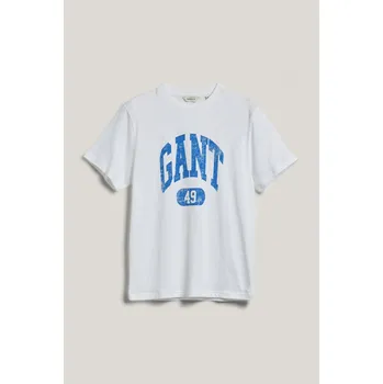 Dívčí tričko TRIČKO GANT 49 ARCH RELAXED T-SHIRT WHITE