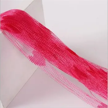 Sprchový závěs Provázková záclona | provázkový závěs, 1 x 2 m, 1 ks - Tmavě růžová