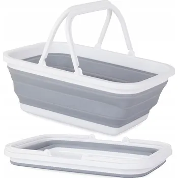 Nákupní košík Skládací silikonový nákupní košík s uchy 9L