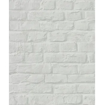 Tapeta VINYLOVÁ TAPETA S MOTIVEM ZDI SVĚTLE ŠEDÁ CIHLA