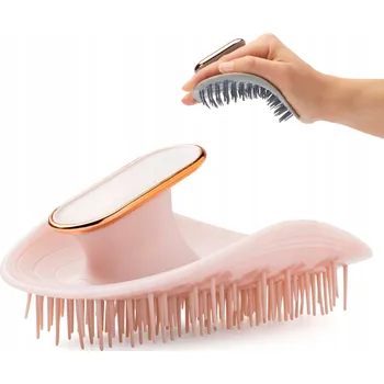 Masážní přístroj Masážní kartáč na vlasy ergonomický pro mytí vlasů masážní přístroj růžový