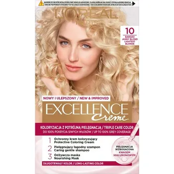 Vlasová kosmetika L'Oréal Paris, Excellence Creme barva na vlasy 10 velmi světlá blond