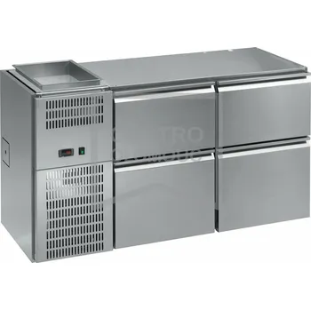 OEM international Stůl chladící barový REGS 204E (2sekce/délka 1570mm) s chlazenou vanou na nápoje Varianta: Stůl chladící barový REGS 204E (2sekce/délka 1570mm) s chlazenou vanou na nápoje