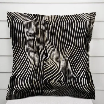 Povlak na dekorativní polštářek Sametový povlak na polštář s lemem Tamara TMR-052 Zebrovaný vzor 50 x 50 cm