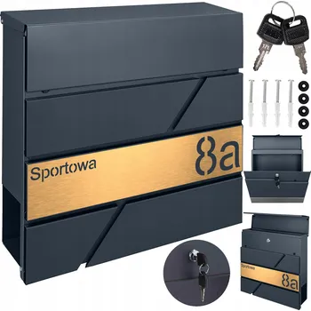 Poštovní schránka Poštovní schránka euroschránka, s vhozem, se schránkou na noviny M-TEC šedá