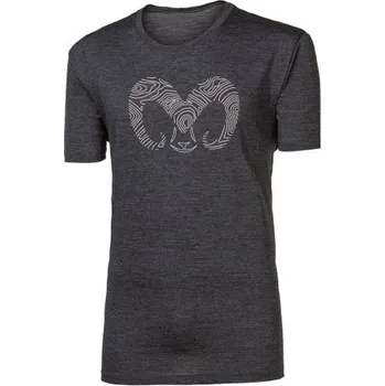 Pánské merino triko PROGRESS Hrutur Ram šedý melír Velikost: M