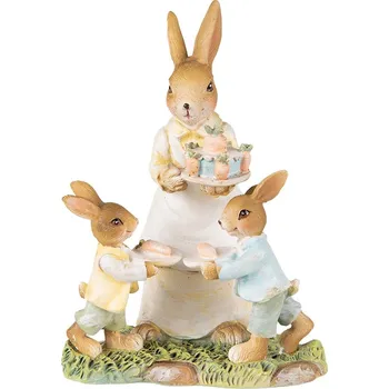 Velikonoční dekorace Velikonoční dekorace králičí rodinka - 12*8*15 cm