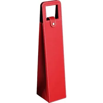 Dárková krabice na víno z kůže | obal na víno - červený