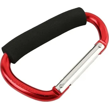 Dětské závěsné háčky na kočárek | držák na tašku 2 ks - červený