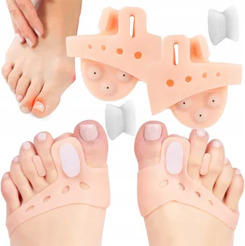 Silikonový pásek s oddělovačem prstů na haluxy (hallux) + klín, PÁR 2ks