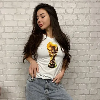 Dámské tričko Tričko Světového poháru bílé dámské World Cup M!