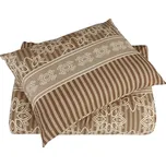 Povlečení mikrosatén prodloužené KATORA hnědé