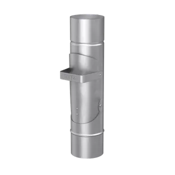 okap BRYZA Klapka na dešťovou vodu pozinkovaná Ø 100 mm, Přírodní pozink