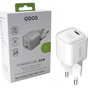 RYCHLÁ ORIGINÁLNÍ SÍŤOVÁ NABÍJEČKA 30W USB-C GaN MAGSAFE QDOS POWERCUBE
