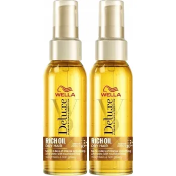 Vlasová regenerace Wella Deluxe Rich Oil Bohatý olej pro suché a poškozené vlasy 100ml x2