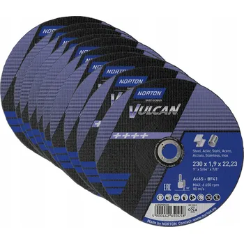 Řezný kotouč ŘEZACÍ KOTOUČ NORTON VULCAN 230x1,9 OCEL INOX 10 Ks
