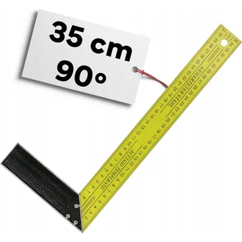 Úhloměr Úhelník 350 MM pro vyznačování pravých úhlů, žlutý