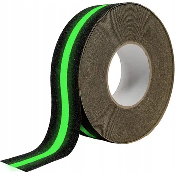 Lepicí páska Protiskluzová páska 50mm x 1m SVÍTÍCÍ BOZP fluorescenční
