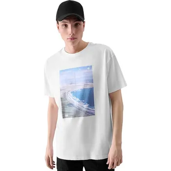 Pánská móda tričko 4F 4FRSS24TTSHM2132 - 10S/White XXL