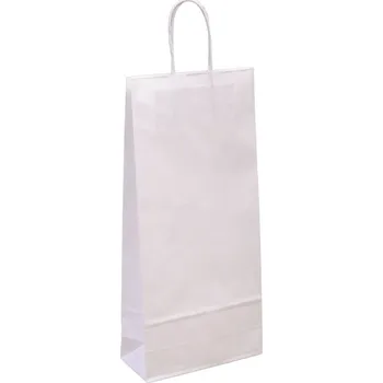 Nákupní taška Papírová taška s krouceným uchem 180x80x390 mm, bílá
