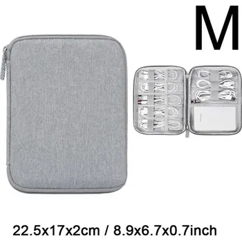 Cestovní taška Organizér na kabely a elektroniku | cestovní pouzdro | taška na kabely - Gray-M