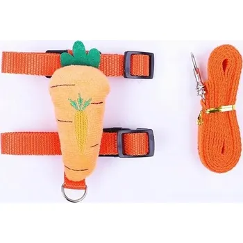 Postroj pro psa Nastavitelný postroj a vodítko pro králíka | kšíry pro malá zvířata - Pomerančový