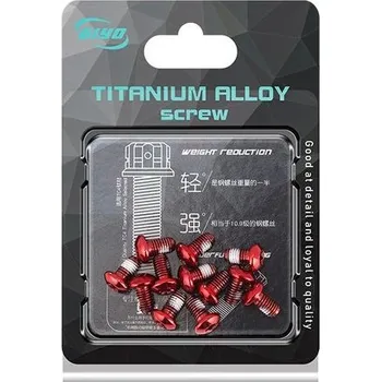 Brzda na kolo Nerezové šrouby pro kotoučové brzdy | cyklistické nářadí 12 ks - Červený