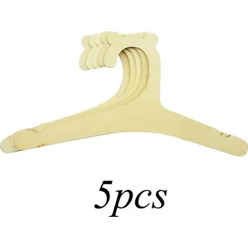 Věšák Dřevěná dětská ramínka na oblečení | Organizér na oděv, držák na ručníky - 5 ks