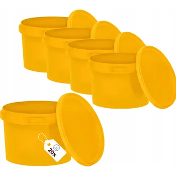 Dóza na potraviny Kbelík 20x 0,5L na potraviny ŽLUTÝ s víkem