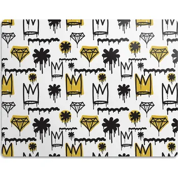 Miska pro psa Elastická podložka pod misku Koruny a diamanty 90x60