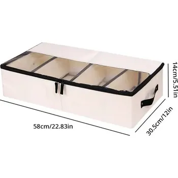 Úložný box Skládací úložný box na boty | Organizér do šuplíku - 1ks Béžová