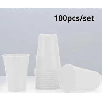 Party nádobí 100 ks jednorázových plastových kelímků | vybavení na oslavy - 100ks Bílá
