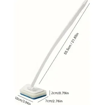 Multifunkční odnímatelný kartáč a čisticí houba s dlouhou rukojetí | Čisticí sada | úklid koupelny - 1ks Houba kartáč