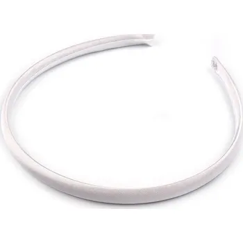 Saténová čelenka do vlasů - bílá (12 ks)