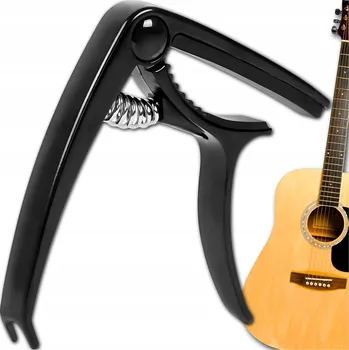 Struna pro kytaru a smyčcový nástroj KAPODÁSTR CAPO PRO KLASICKOU AKUSTICKOU KYTARU, SVORKA NA PRAŽEC, STRUNY