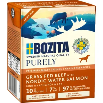 Krmivo pro psa Bozita Purely Dog paté s hovězím a lososem GF 370 g