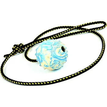 Hračka pro psa DINGO APORTOVNÍ MÍČEK TVRDÁ GUMOVÁ ŠŮRA VE FORMĚ 'S' 100 CM