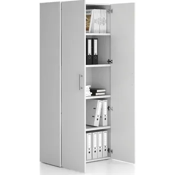 Kancelářská sestava Kancelářská skříň vysoká SOLID, 800 x 400 x 1830 mm, bílá