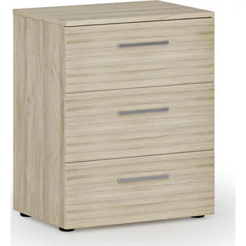 Kancelářská sestava Kancelářská komoda ke stolu PRIMO WOOD, 740 x 600 x 420 mm, dub přírodní