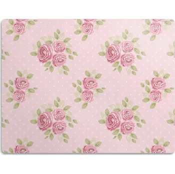 Miska pro psa Podložka pod misku pro pro psa kočku Růžová kytice 60x40 cm