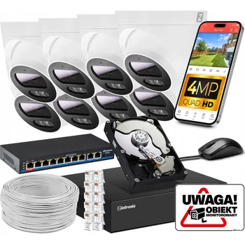 IP kamera Sada pro IP POE MONITORING 8 KAMER 4MPx 1TB NÁHLED APLIKACE + SWITCH