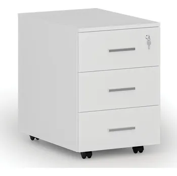 Zásuvkový kontejner Kancelářský mobilní kontejner SOLID, 3 zásuvky, bílá