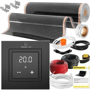 Topná rohož Sada Vyhřívací Podložka Mission Air Fólie 100 cm 1,5 m² 160 W/m² PTC