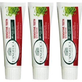 Dentální hygiena Zubní pasta L’Angelica pro citlivé zuby Matcha 75 Ml (3 ks)