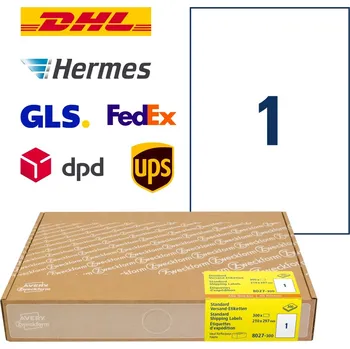 Samolepící etiketa Avery Zweckform 8027-300 Přepravní etikety A4 210x297 mm, 300 ks, bílé + online software pro tisk etiket + tisková šablona ke stažení zdarma