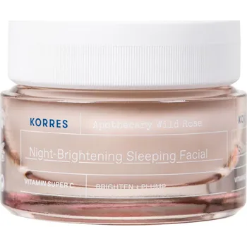 Pleťový krém Korres, Apothecary Wild Rose Night-Brightening Sleeping Facial cream 40ml