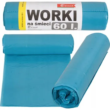 Pytle na odpadky PYTLE NA ODPADKY LDPE SILNÉ ODOLNÉ 60L MODRÉ 10 Ks