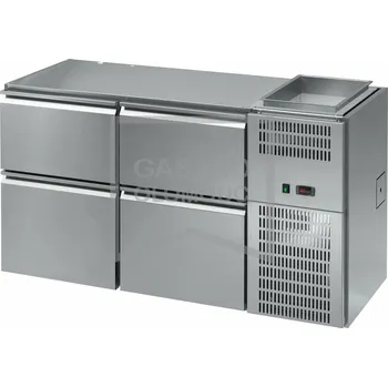 OEM Stůl chladící barový REGD-204E (2 sekce/délka 1580mm) s chlazenou vanou na nápoje Varianta: Stůl chladící barový REGD-204E (2 sekce/délka 1580mm) s chlazenou vanou na nápoje